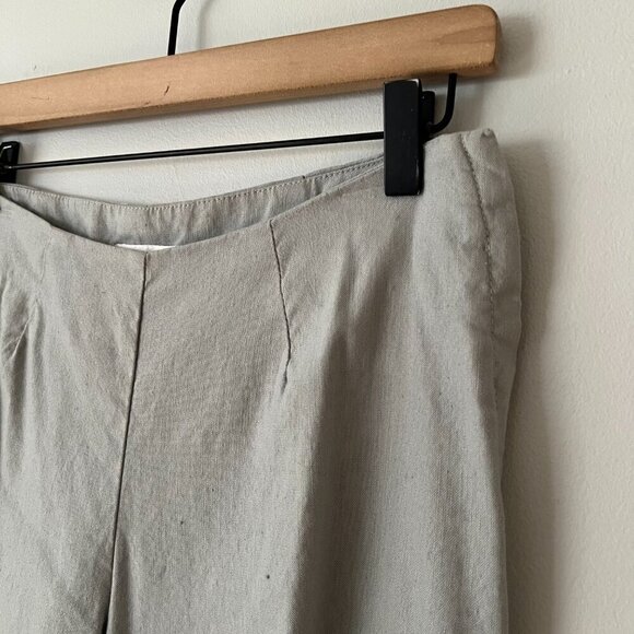 Cut Loose Gray Linen Bend Straight Leg Pants Women's Size Small - Picture 4 of 10